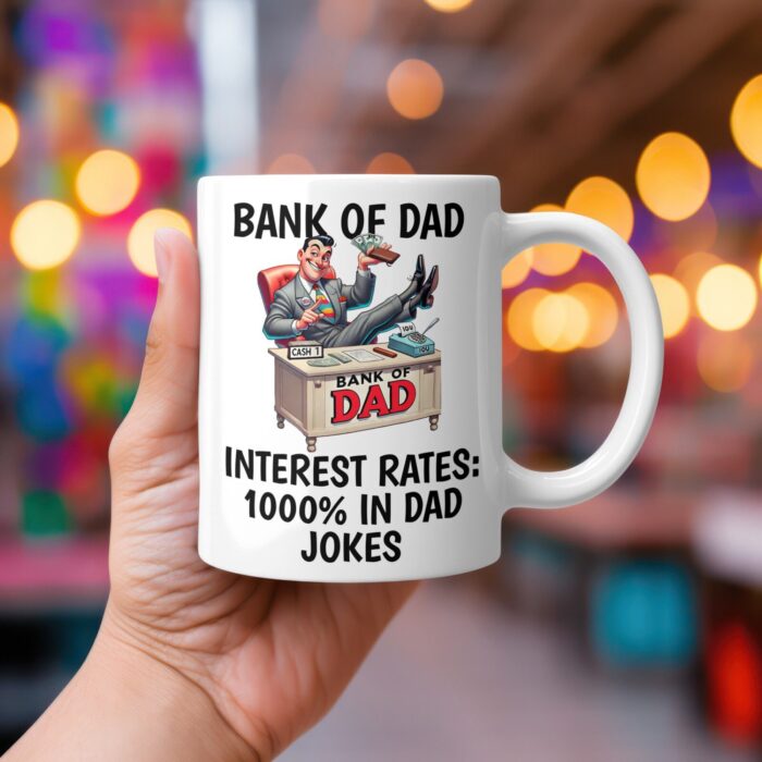 Personalised Bank Of Dad Mug Personalised Bank Of Dad Mug