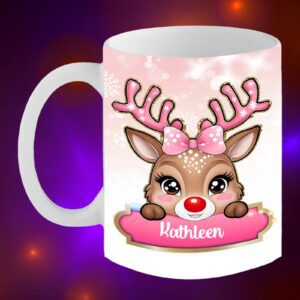 Cute Personalised Girls Christmas Mug