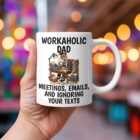Personalised Workaholic Dad Mug