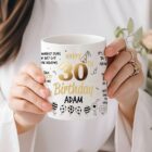 30th Birthday Mug – Funny 30th Birthday Gift with Humorous Quotes – Personalised Thirtieth Birthday Mug