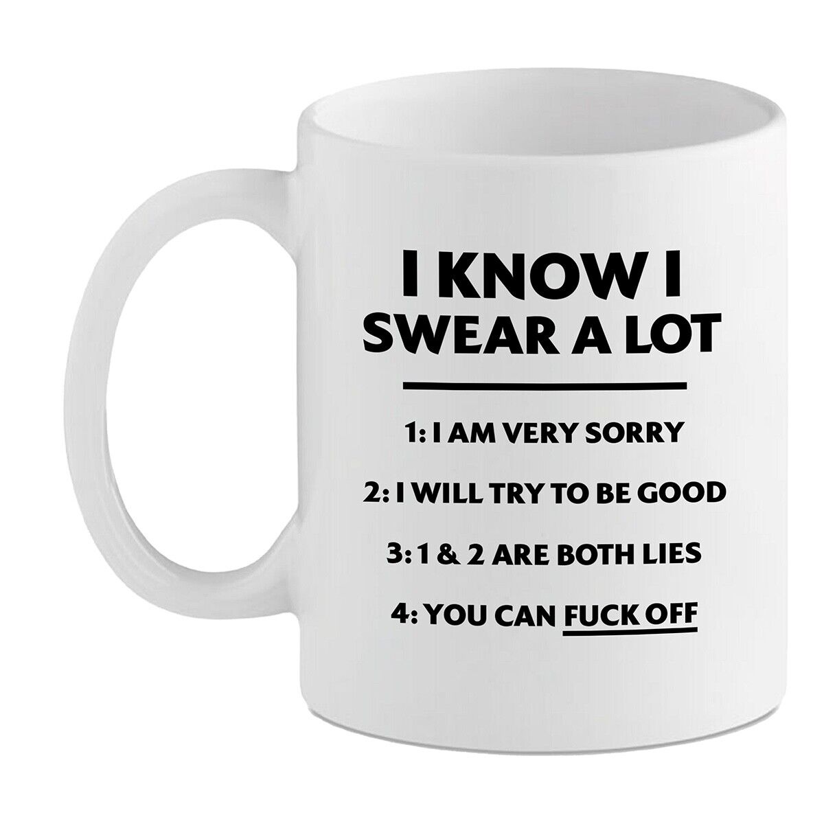Rude unapologetic humour Mugs and gifts by MuggaTea